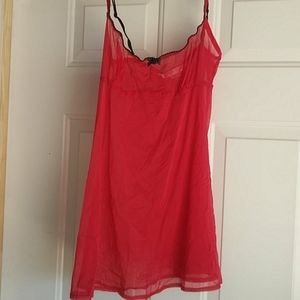 Victoria's Secret size M red sheer chemise nightie